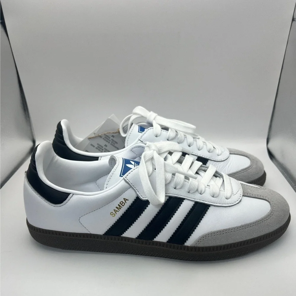 Adidas Samba OG Cloud White Core Black Gum B75806 Mens 8 Womens 9 - Picture 1 of 10